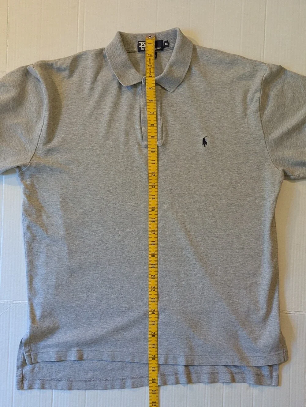 Polo by Ralph Lauren Short Sleeved Heathered Gray Men's Polo Shirt M